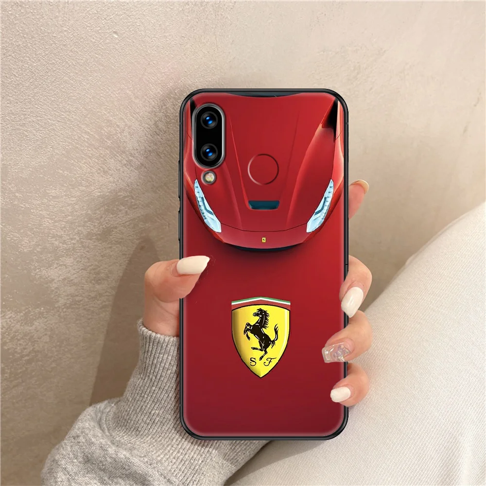 

Sports Car Ferraris Horse Phone case For Huawei Honor 6 7 8 9 10 10i 20 A C X Lite Pro Play black 3D funda tpu shell luxury