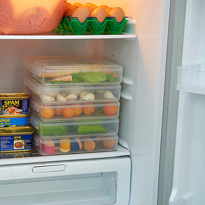Японский стиль пластиковый кухонный ящик для хранения свежее разделение