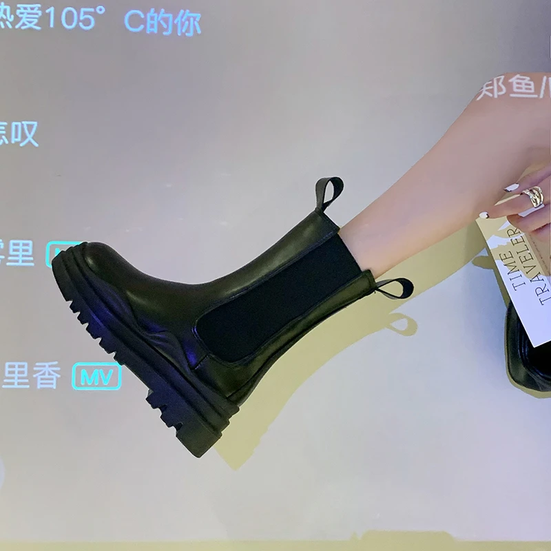 Женские ботинки Blwbyl модные Универсальные челси из натуральной кожи удобные