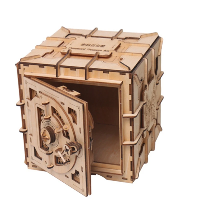 3D-пазлы деревянные с паролем Коробка С Сокровищами механическая трансмиссия