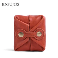 jogujos small coin pocke women credit card holder wallet genuine leather rfid wallet girl women card id holder buckle coin purse