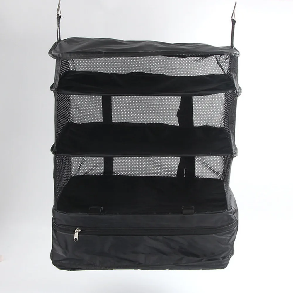 

Портативная дорожная сумка для хранения, подвесной органайзер с крючком, подставка для шкафа, дорожные полки для чемоданов WY804