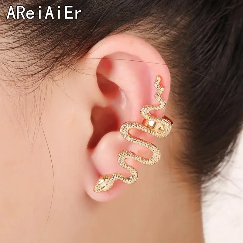 1 шт. Винтажные серьги-гвоздики в виде змеи Hyperbole Cobra для женщин и мужчин ювелирные