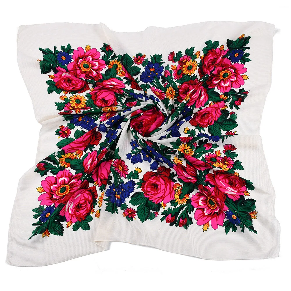 Шарф в русском стиле украинская шаль роскошный женский хиджаб большой