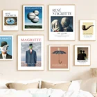 Настенная картина Magritte с изображением влюбленных глаз голубей, сюрреалистичность, постеры на холсте и принты в скандинавском стиле, настенные картины для декора гостиной