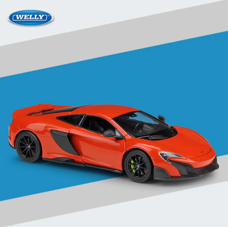 WELLY 1:24 литая модель автомобиля MCLAREN 675LT гоночный автомобиль металлическая
