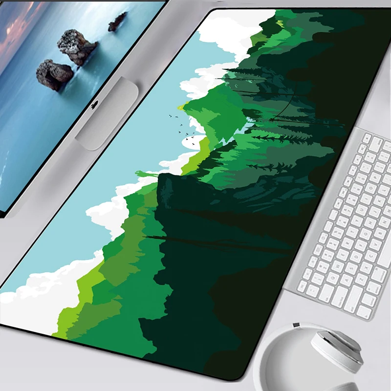 

90x40cm Deep forest firewatch Gaming Mouse Pad XXL Computer Mousepad Large XL Rubber Desk Keyboard Mouse Pad Mat Gamer for co go