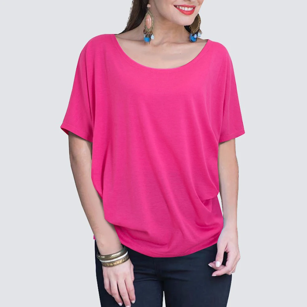 Футболка женская базовая с коротким рукавом повседневный Свободный Топ круглым