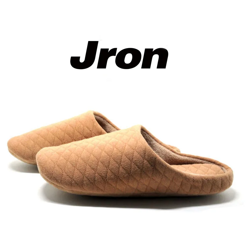 Шлепанцы Jron мужские/женские из хлопчатобумажной ткани для дома однотонные