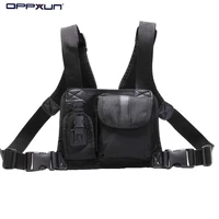 chest harness front pack pouch holster vest rig carry for two way radio baofeng uv5r wouxun