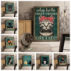 Постер Мой Властелин на холсте с изображением черной кошки