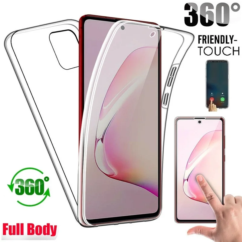 Двойной защитный чехол для Huawei P Smart 2021 Y7A Y8P P30 P40 Lite E Y5P Y6P Y9S прозрачный Honor 9S 9C 9X 20S 20