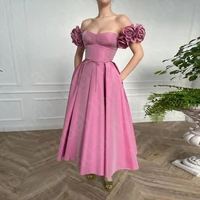 2021 simple on sale evening dresses long off shoulder wedding party gowns strapless party dresses ankle length open back florals