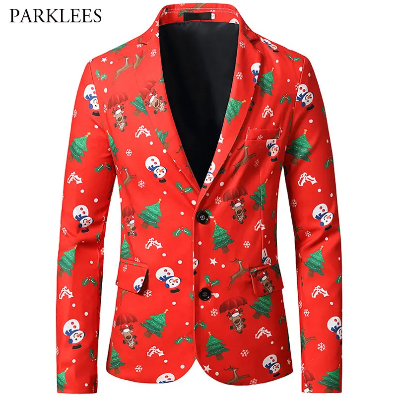 

Красное рождественское платье, костюм, блейзер для мужчин и женщин, с принтом снеговика, мужские блейзеры, куртка, пальто, повседневные тонк...
