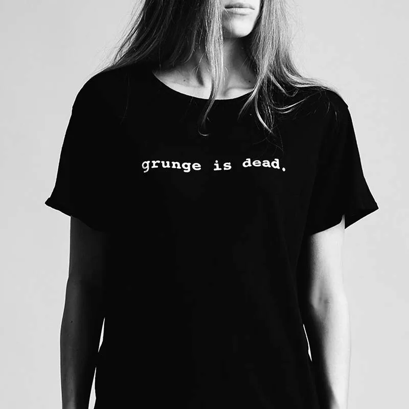 Гранж Is Dead Kurt Cobain 90s рок забавная футболка для женщин хлопковая с коротким рукавом