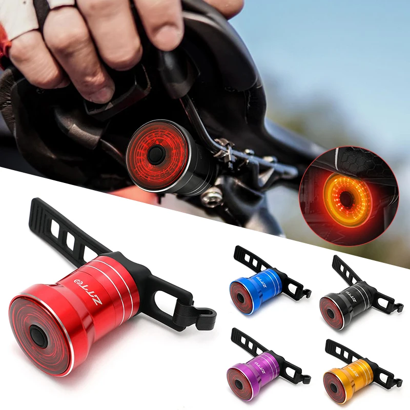 

Bicycle Light LED Tail Light Auto Start/Stop Brake Intelligent Sensing Waterproof USB Charge Cycling Taillight Bike Accessories