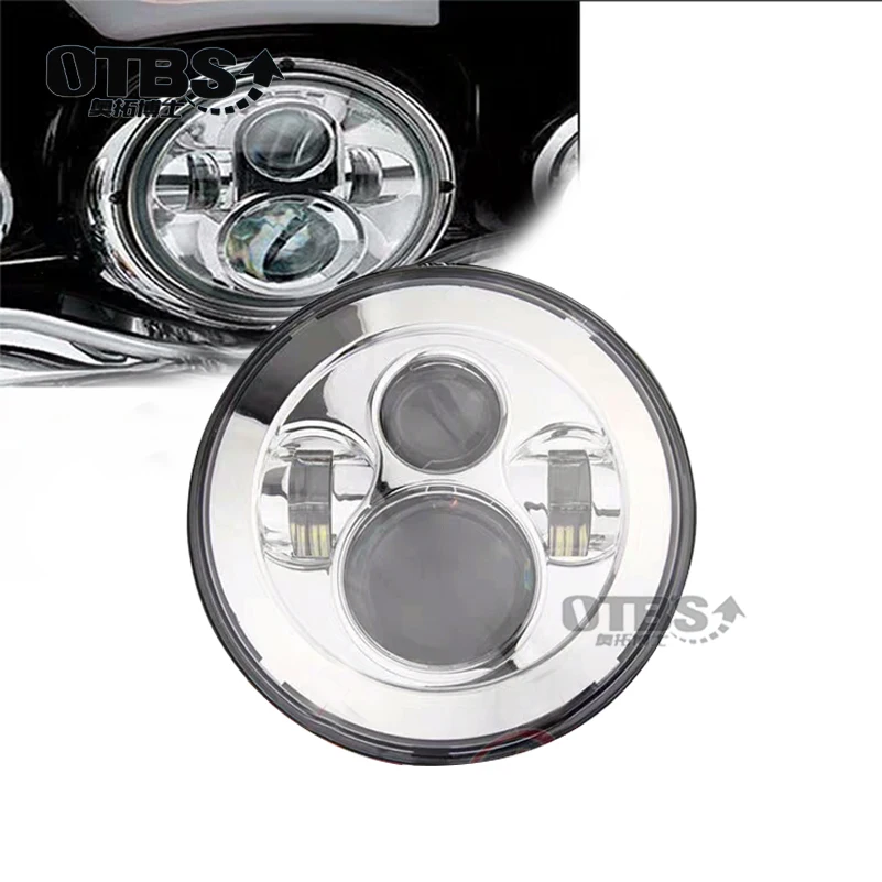 Для Harley мотоцикла хром 7 в моторный проектор светодиодный налобный фонарь фара