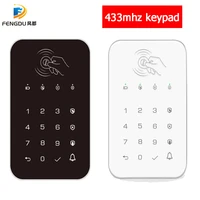 wireless touch keypad gsm alarm system rfid card password keypad for burglar fire alarm host control panel