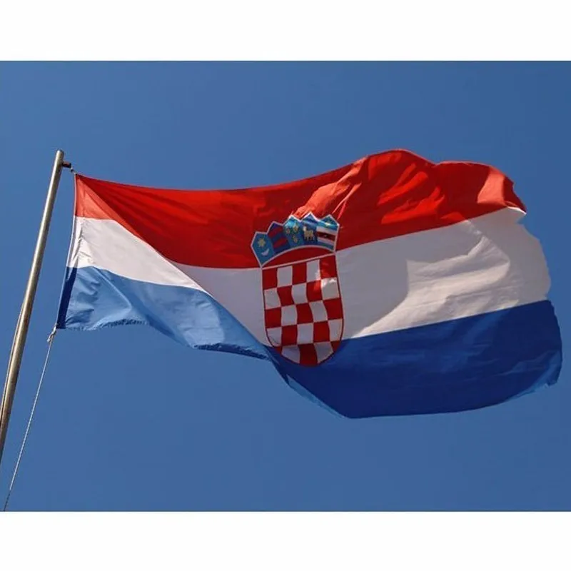 90x150 см хорватский флаг полиэстер летающий Хорватия для закрытых помещений и