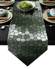 Обеденная скатерть, настенная каменная текстура, ромбовидное изображение, Настольная дорожка, современная настольная дорожка для свадебной вечеринки, Декор, Рождественский стол