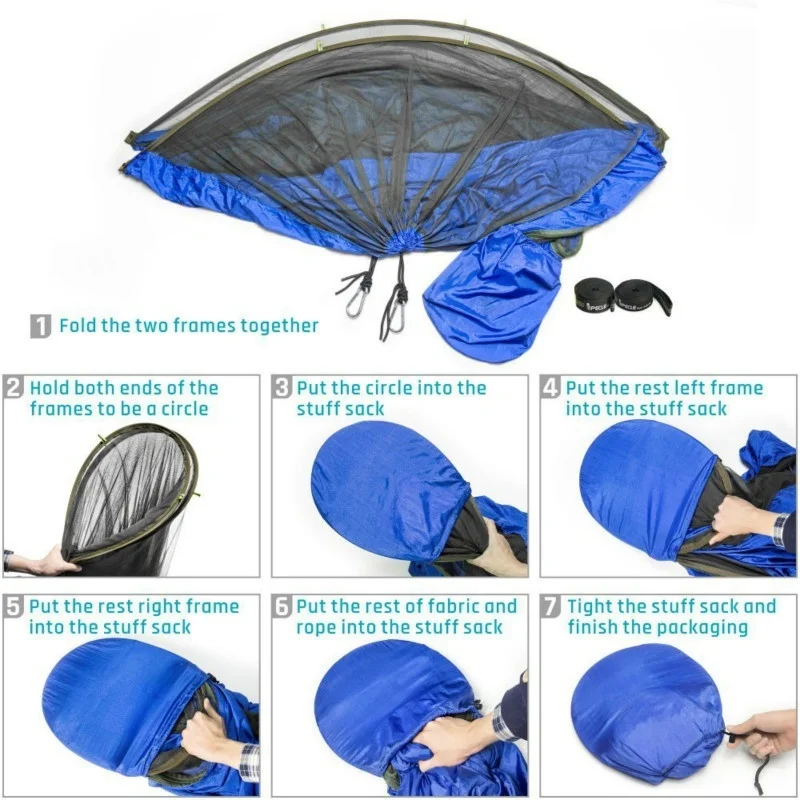 

Camping Hammock with Mosquito Bug Netting Tent,Hanging Swing Outdoor Travel Hammock Bed Portable Hammock Outdoor Furniture