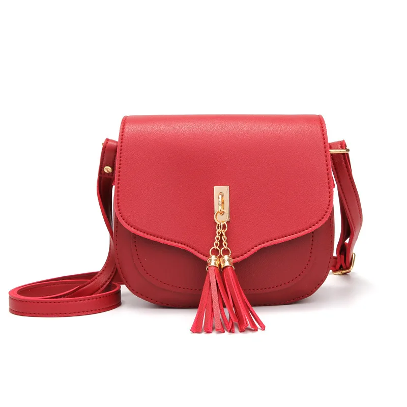 

Fashion Crossbody Bags for Women PU Leather Small Tassel Shoulder Messenger Female Handbags and Purses Sac Main Femme Torebka