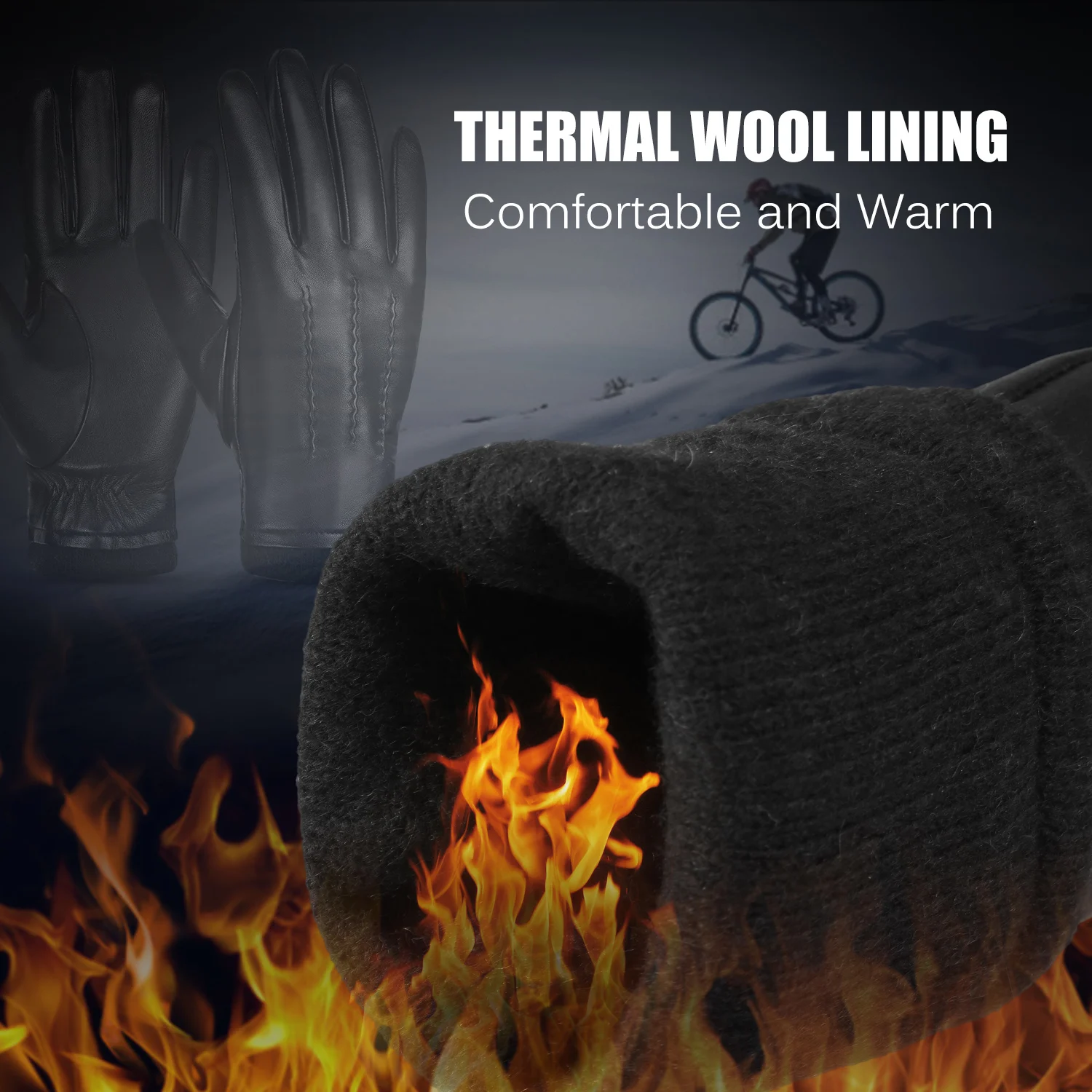 Перчатки мужские велосипедные из овечьей кожи теплые винтажные повседневные