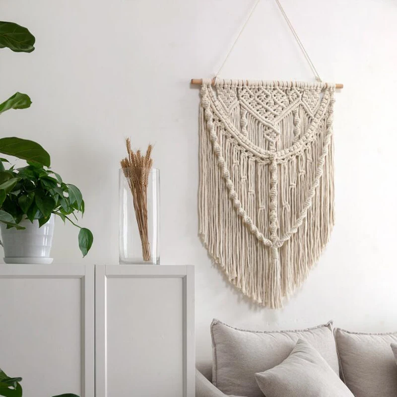 

Macrame Wall Hanging Tapestry Wall Decor Bohemian Woven Bohemian Tapestry Geometric Art Home Decoration