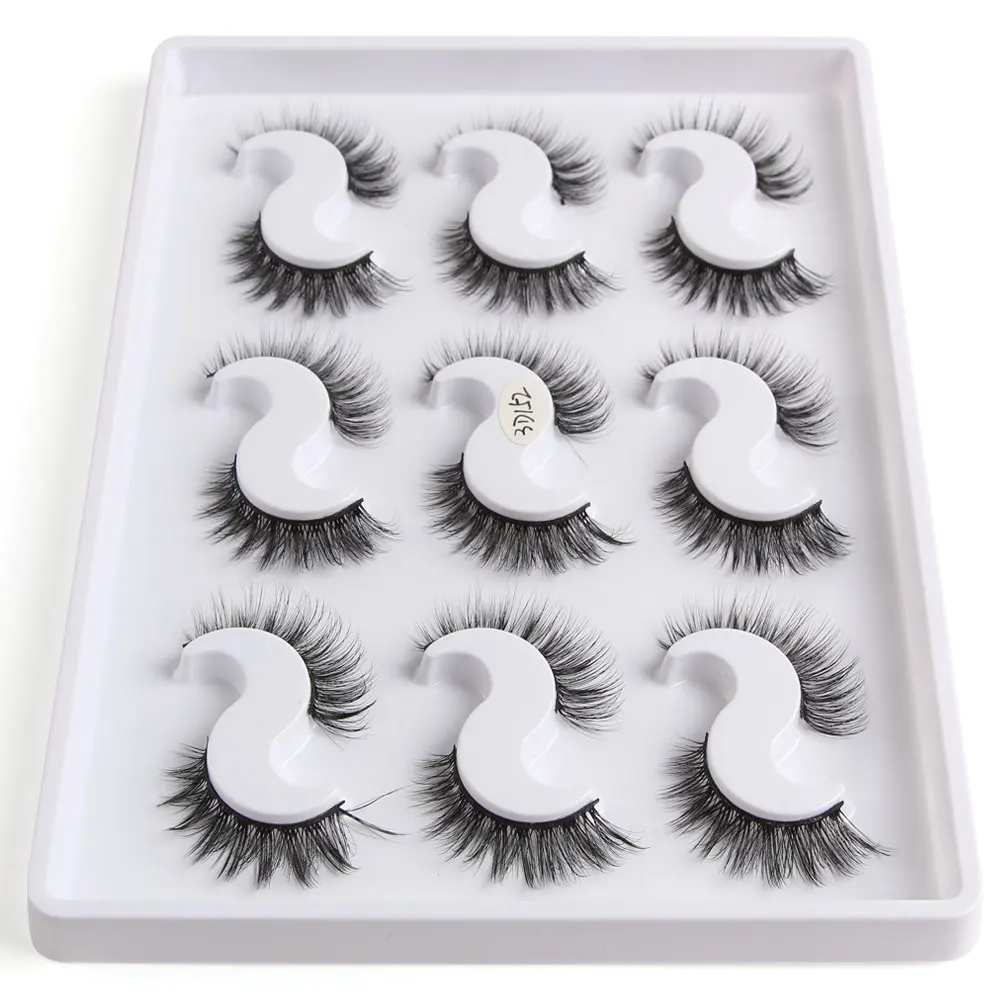 

Ресницы 3D норковые, натуральные объемные мягкие Накладные ресницы ручной работы, Длинные норковые для макияжа, 9 пар