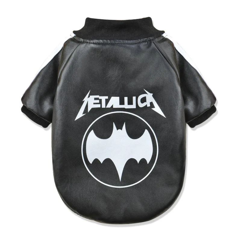 Одежда для собак Бэтмен зима две ноги модная красивая кожаная куртка милая