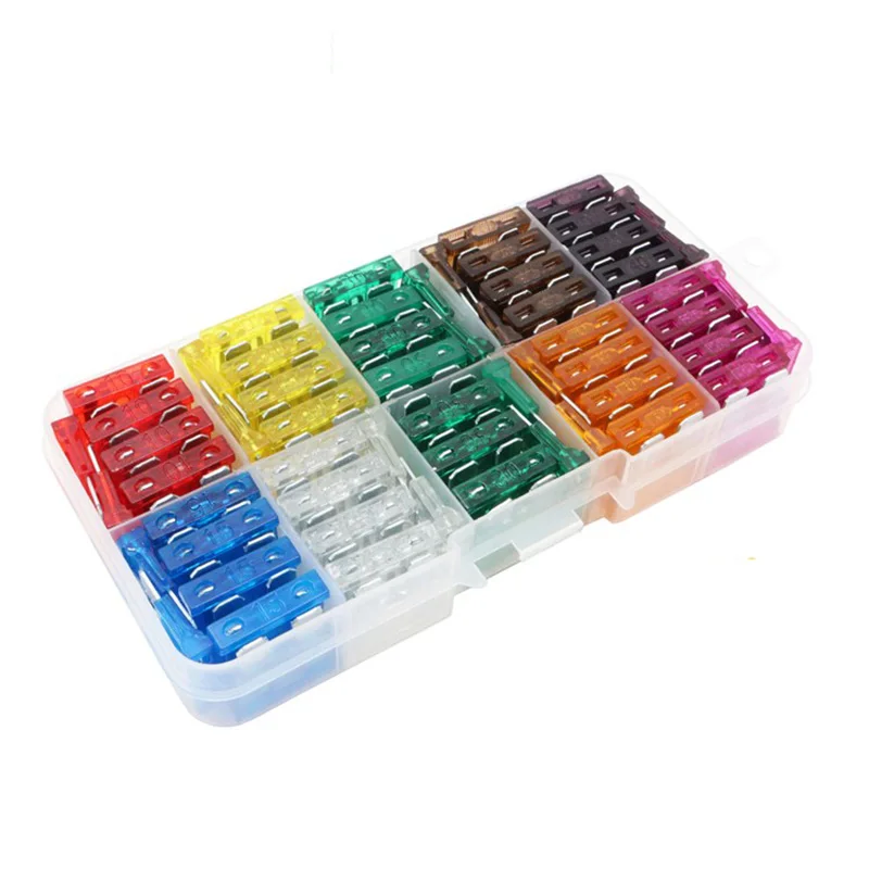 

100Pcs Profile Small Size Blade Car Fuse Assortment Set for Auto Car Truck 2A/3A/5A/7.5A/10A/15A/20A/25A/30A/35A Fuse with Plast