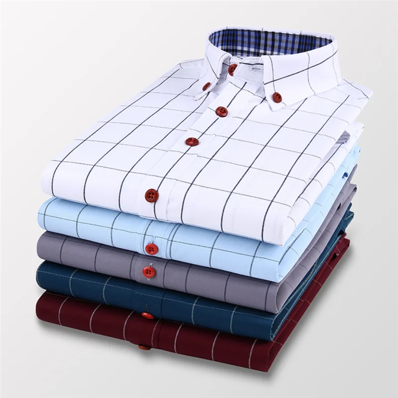 Летняя мужская Повседневная рубашка в клетку с короткими рукавами Camisa Koszula Bluzki