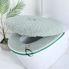Toilet Seat Cover Set Bathroom Decoration 2pcs/set Cushion+lid Warm Soft Washable Seat Case Winter Pad Universal Bidet Mats Toilet Seat Cover Set Bathroom Decoration 2pcs/set Cushion+lid Warm Soft Washable Seat Case Winter Pad Universal Bidet Mats