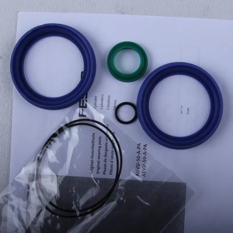 

Festo Pneumatic cylinder piston seals ring kits ADVU/AEVU-50-A-PA set wear parts /wear out set parts/set of wear parts