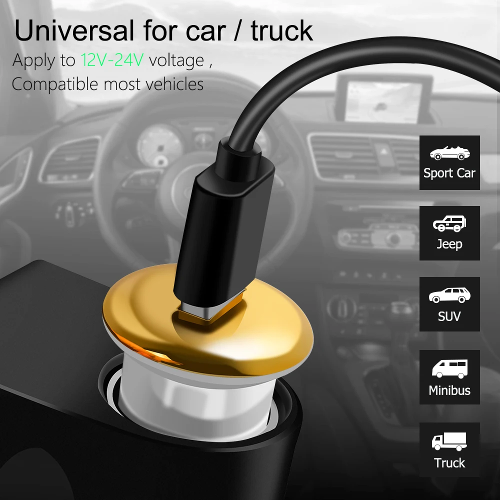 Car USB Charger Quick Charge 3.0 Mobile Phone Fast for Samsung Xiaomi Tablet &amp Micro Cable 1m | Мобильные телефоны и