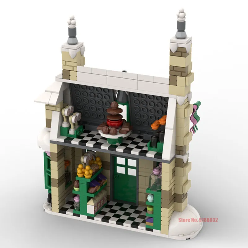 

New Movie Series Honeyduked Sweet Candy Shop Winter Village Store Friends Girl House Building Blocks Bricks Toy Kid Gift