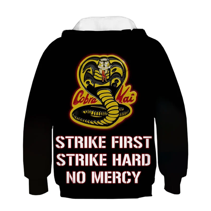 

Children animation karate kids cobra Kai Cosplay clothing hoodie fashion jumper 3D-printed sportswear polyester coat boys and gi