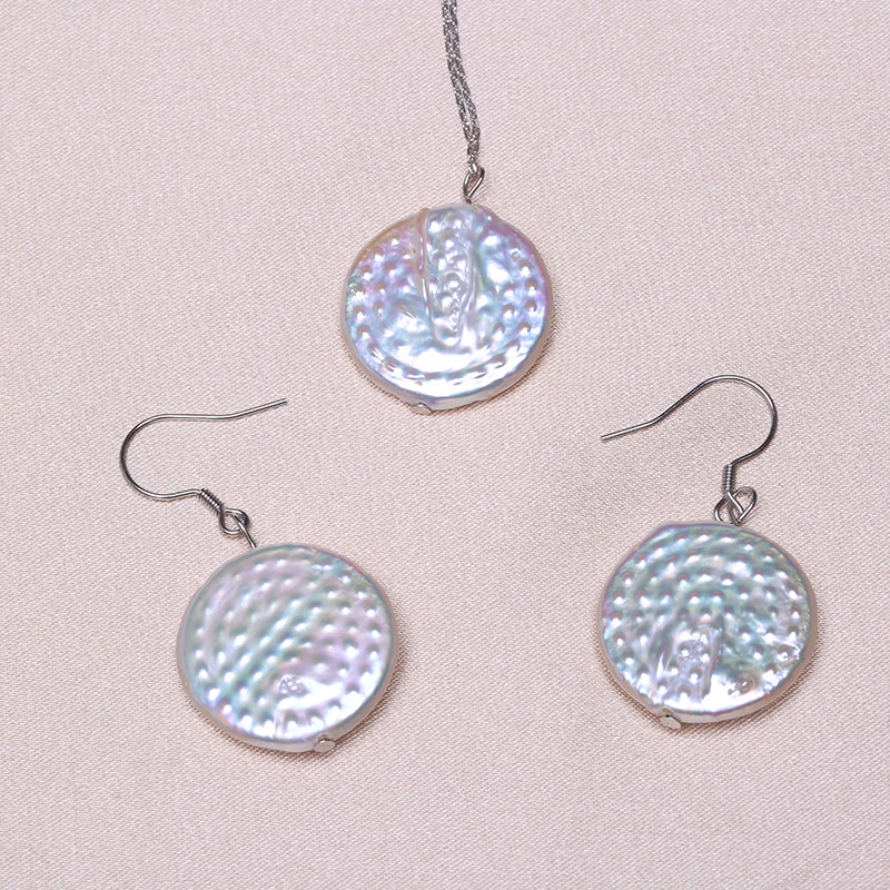 Baroqueonly наборы ювелирных изделий из пресной воды с жемчугом королевская монета 925