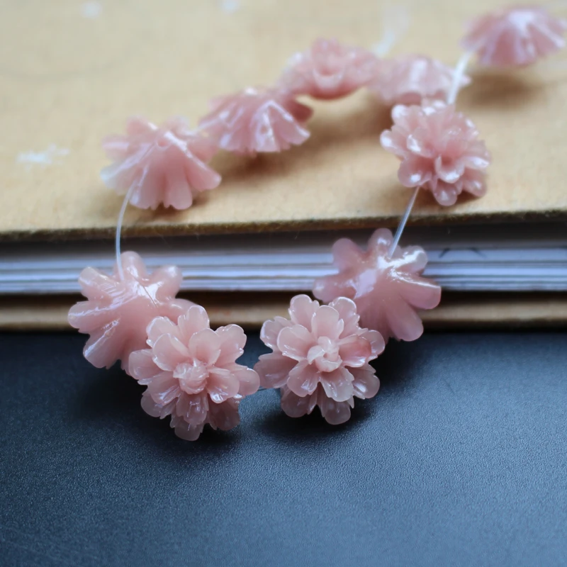 10 шт. 17 мм темно Красного цвета искусственный цветок кораллового с изображением