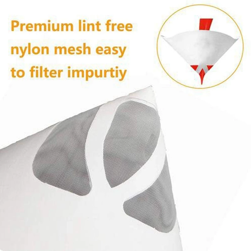

200 Pack 150 Micrometre Paint Cone Paint Strainers 150 Micrometre Paint Filter with Fine Nylon Mesh