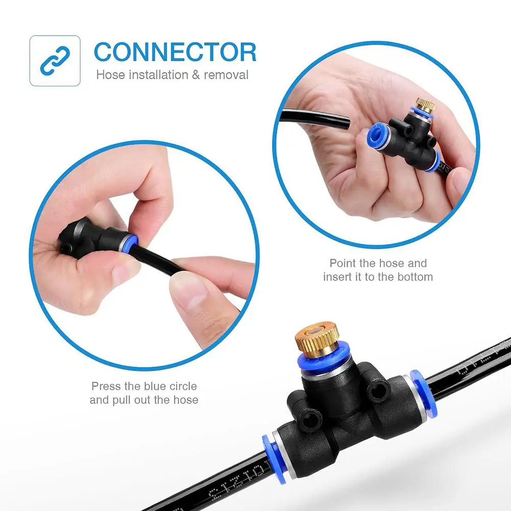

Outdoor Misting Misters Cooling System Brass Nozzle for Courtyard Trampoline Garden Greenhouse Misting