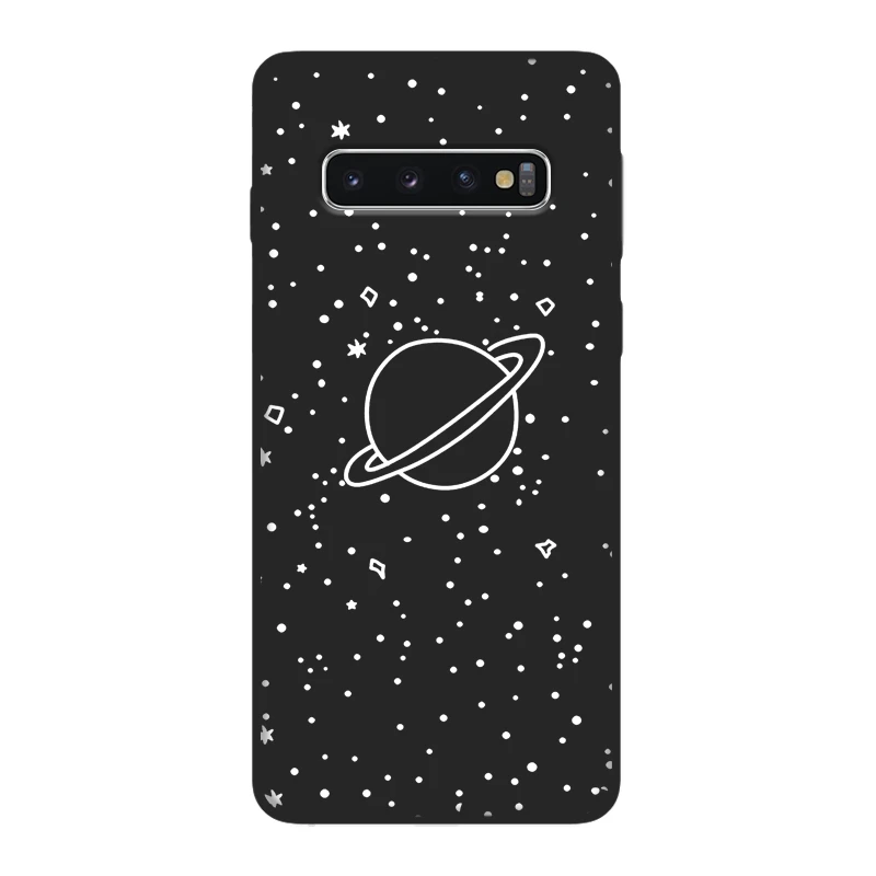 Чехол для телефона Samsung Galaxy S10 Plus 5G 10E силиконовая задняя крышка с черной звездой и