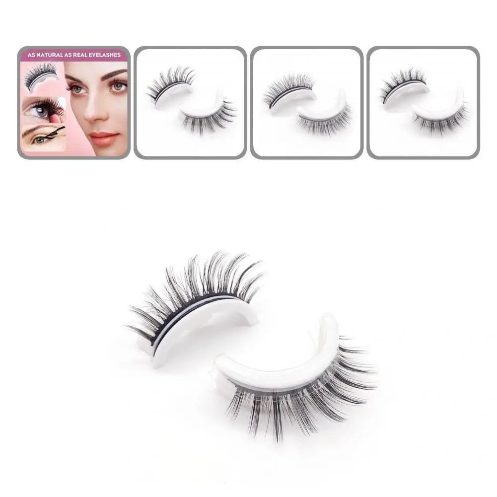 1 Pair Convenient Eye Beauty Comfortable Wearing Artificial Lashes Lightweight Eye-catching Artificial Lashes