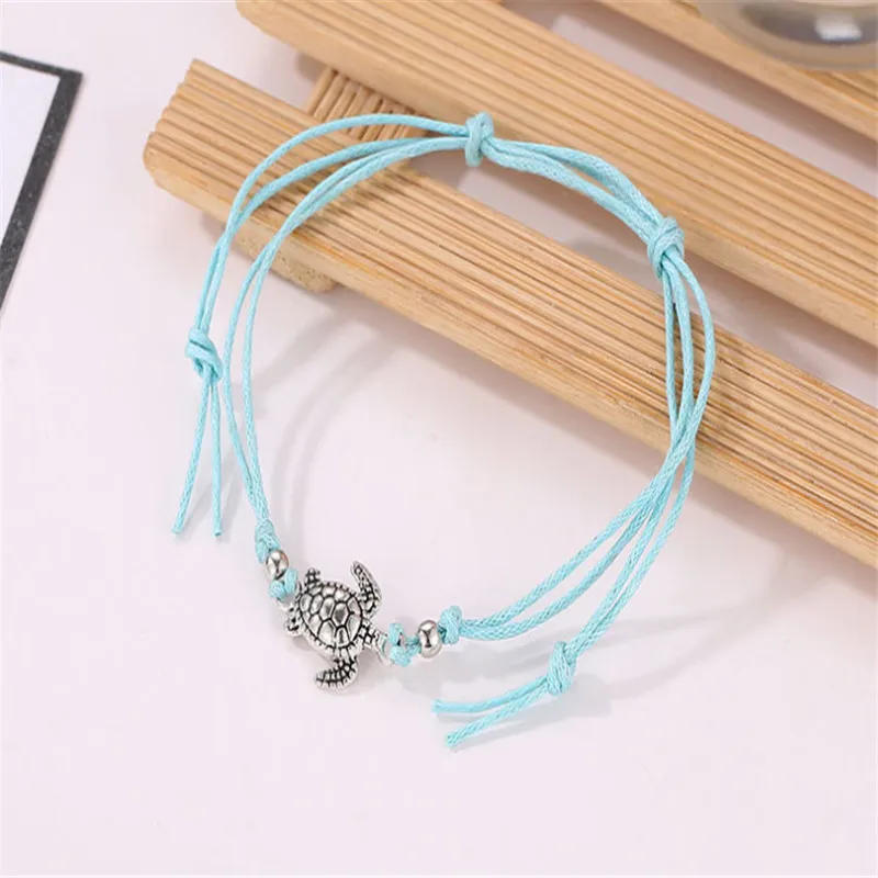 Bohemian Handmade Anklet Bracelet Barefoot Sandals Ankle Strap Foot Chain Jewelry Vintage Tortoise for Women | Украшения и