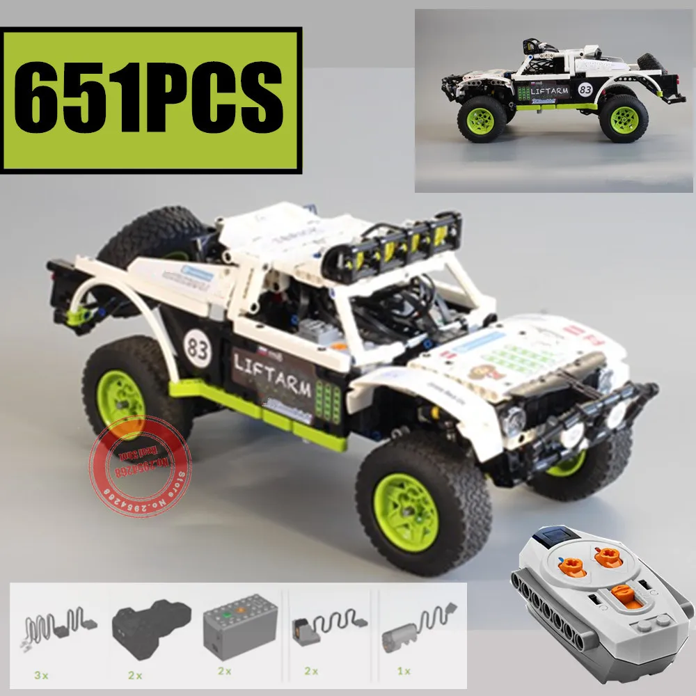 

New BAJA TROPHY TRUCK Double Trouble Motor Power Function Fit High MOC-4874 Building Block Bricks Kid Gift