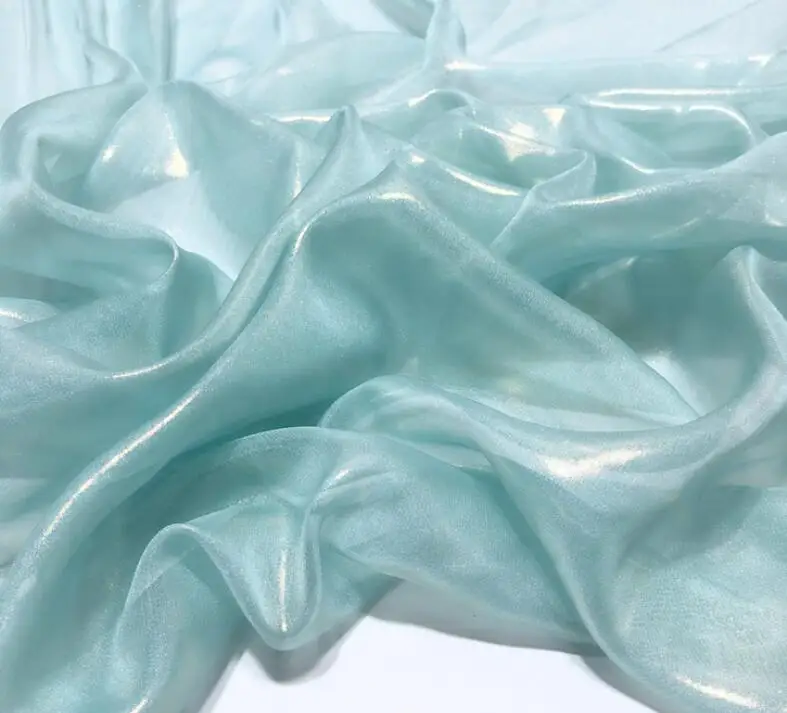 light blue Косплей шифон Ткань 30D Золотой бронзированный ткань блестящая ткань Бронзирующая ткань костюм платье ткань Сделай Сам 1 м/лот - Цвет: light blue