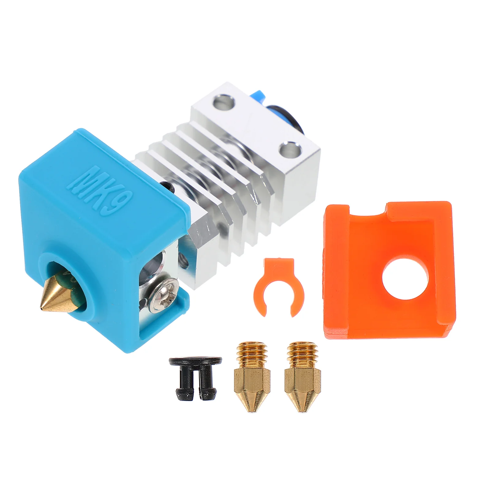 

1 Set Printer Assembled Hot End Kit Heat Block with Nozzle and Silicone Cover