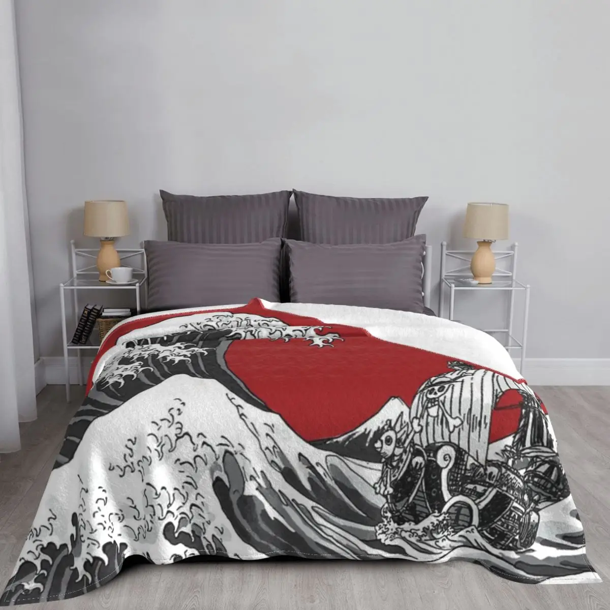 Красное одеяло The Great Wave покрывало для кровати летнее постельные принадлежности и