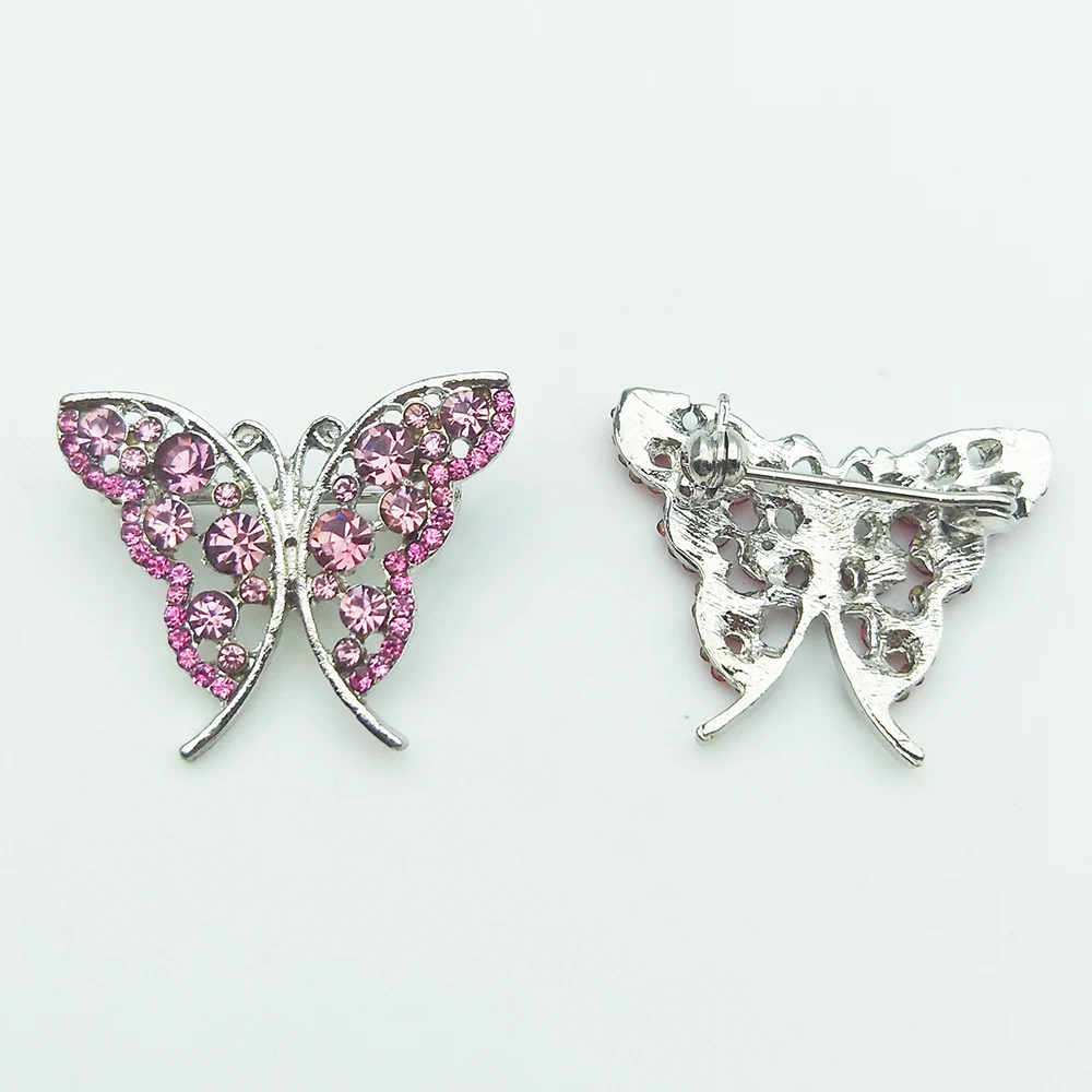 Fancy Quality Crystal Rhinestone Butterfly Brooch for Women Elegant Trendy Lady Pin Scarf Wedding Christmas Business Gift | Украшения и