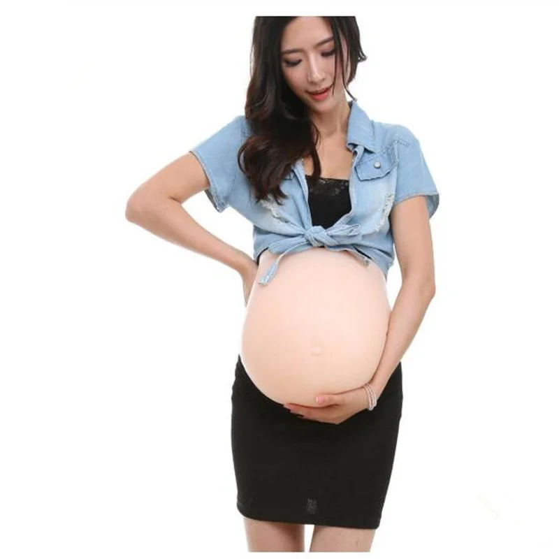 Мягкий силиконовый живот для беременных 8-10 месяцев 3500 г Топ из синтетической
